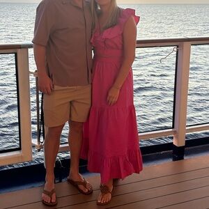 Pink Ruffle Two-Piece Outfit